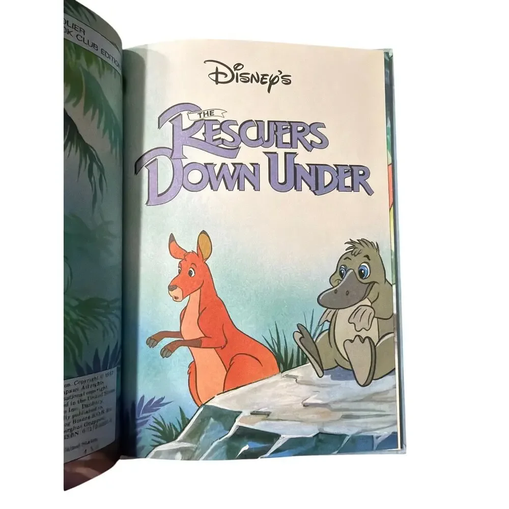 Disney's The Rescuers Down Under Wonderful World of Reading Hardcover Book VTG